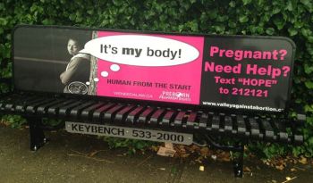 Valley Against Abortion bench2