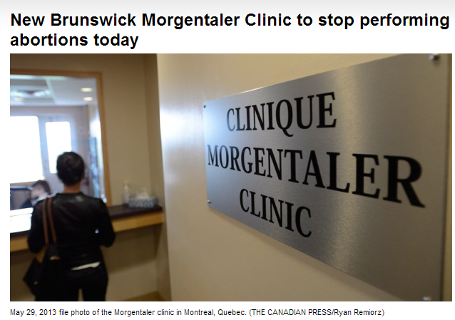Morgentaler Clinic in Fredericton to stop performing abortions today CTV News 2014-07-18 06-35-12