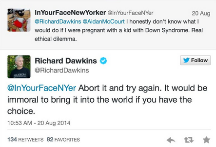 Dawkins on Down syndrome